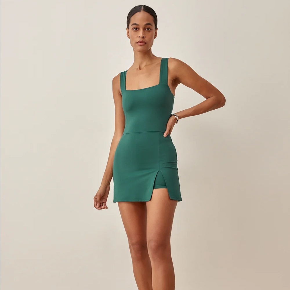 Reformation Green Mini Dress